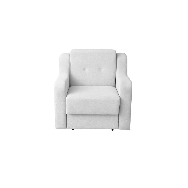 Fotoliu extensibil Expomob GINA II, cu arcuri si lada depozitare, 95x100x95 cm, gri deschis