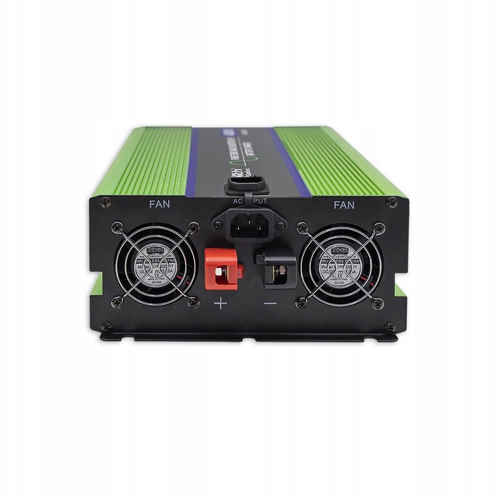 Преобразувател на напрежение, Qoltec, Синус 12V/230V LCD 2500W, UPS функция, USB порт, 210x515x90мм