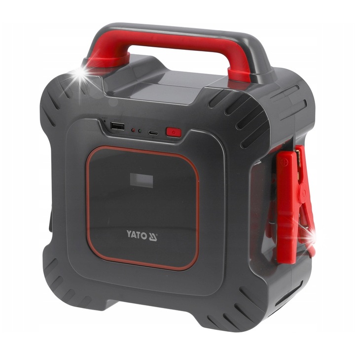 Устройство за стартиране без батерия YATO YT-83070, 1500A, компактно, с USB-C зарядно, 222x253x155 мм
