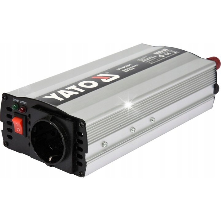 YATO autós inverter 12V-230V 800W, hővédelem, alacsony feszültség jelzés