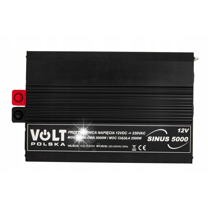 Автомобилни инвертори Volt 5000W, 24V/230V, 2 x AC, ефективност 92%, синусоида