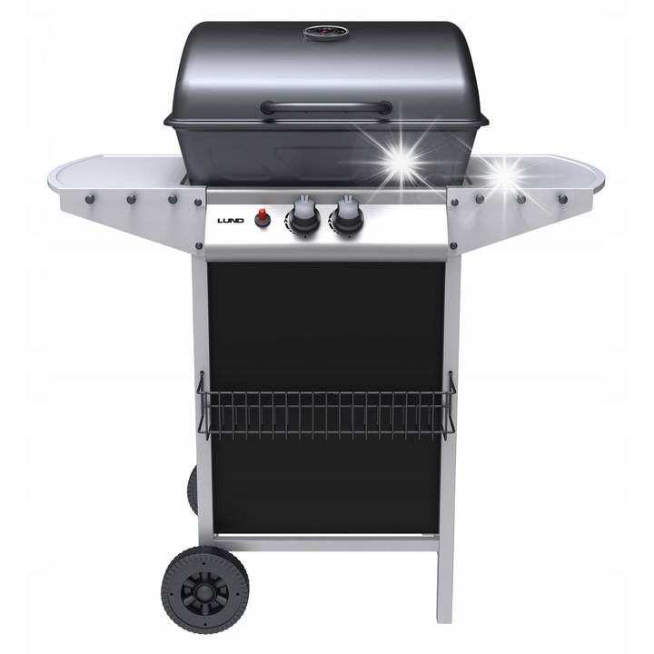 Градинско барбекю, Lund, 5,5 kW, с капак, размери 97,3x53x102см, включени аксесоари