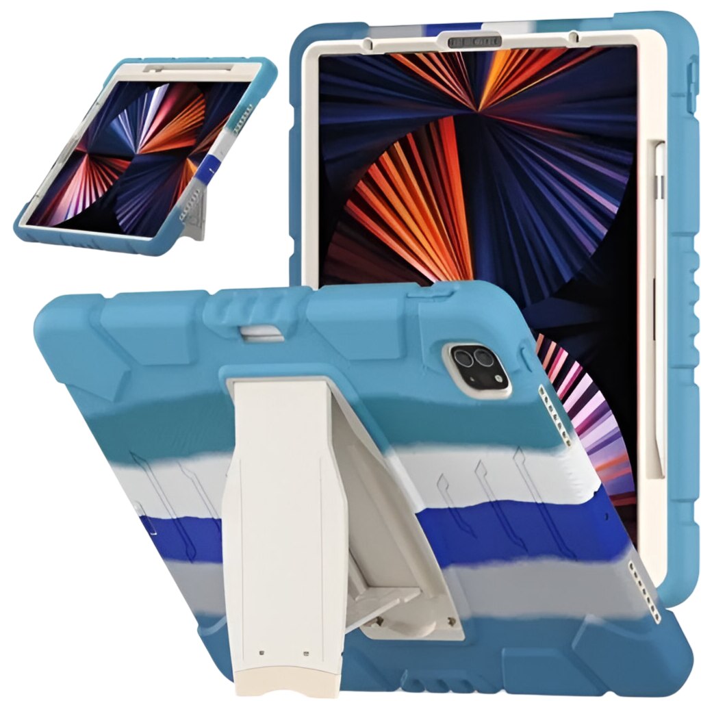 Etui protectie pentru iPad Pro 11, Nikcorp, pancerat, cu suport, albastru