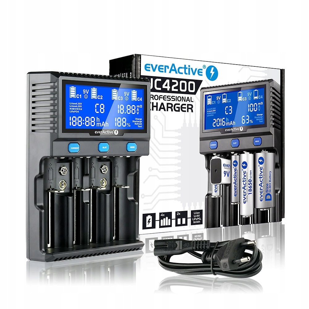 Cu Li Tv Incarcator Everactive UC-4200 pentru baterii Li-ion si Ni-MH ...