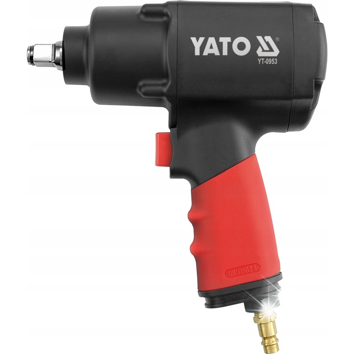 Cheie pneumatica Yato YT-0953, 1356 Nm, 1/2'', 193 mm, 2.02 kg