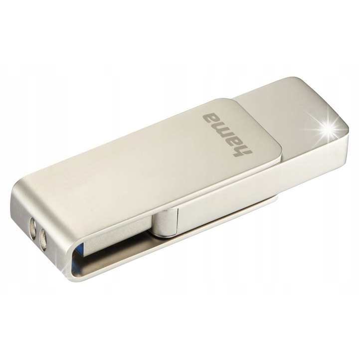 Флаш памет USB 3.0 128 GB Hama, метален, 90 MB/s, 9,3x17x53,17 mm
