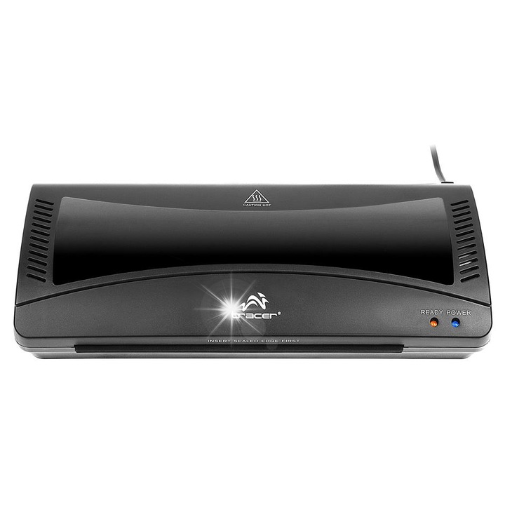 Ламинатор Tracer TRL-A4, 220 мм, 125 микрона, черен, 37x16x7.3 см