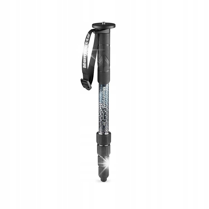 Монопод Manfrotto Element MII, стойка за фотоапарати, 15кг, 43x159см, черен, комплект с колан