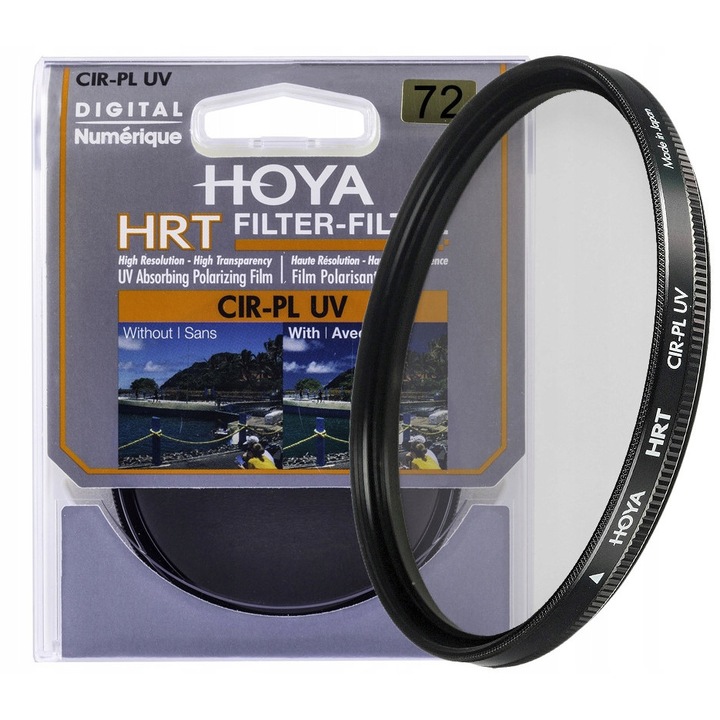 Поляризиращ филтър Hoya HRT CIR-PL UV 72mm, черен