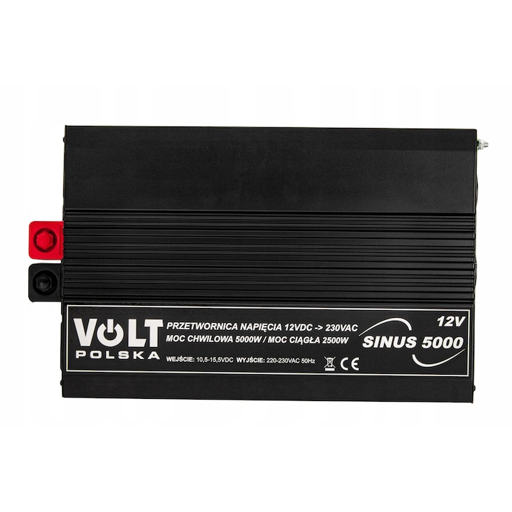 Inverter auto Volt 24V/230V 2500W/5000W, 2 x AC, sinusoidal, 0-40°C