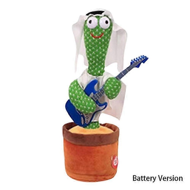 Cactus Dansator Moale cu 120 de Melodii, Jucarie Interactiva pentru Copii, 32cm, Set