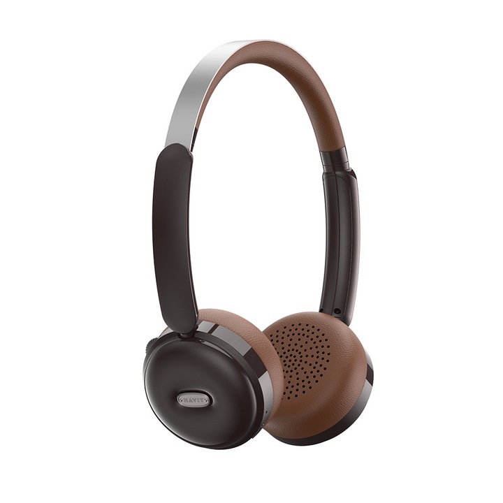 Casti On-ear, Bluetooth 5.4, 400mAh, Type-C - Havit (H616BT) - Brown