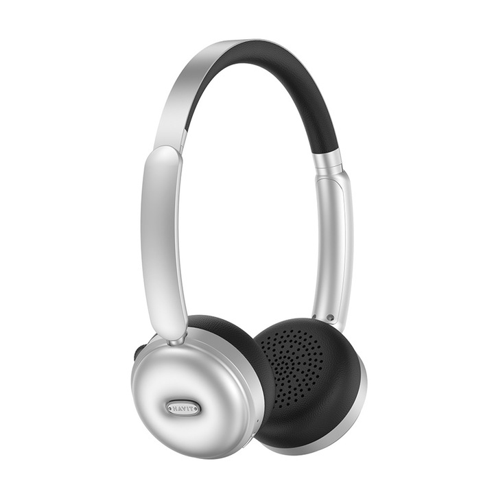 Casti On-ear, Bluetooth 5.4, 400mAh, Type-C - Havit (H616BT) - Silver / Black