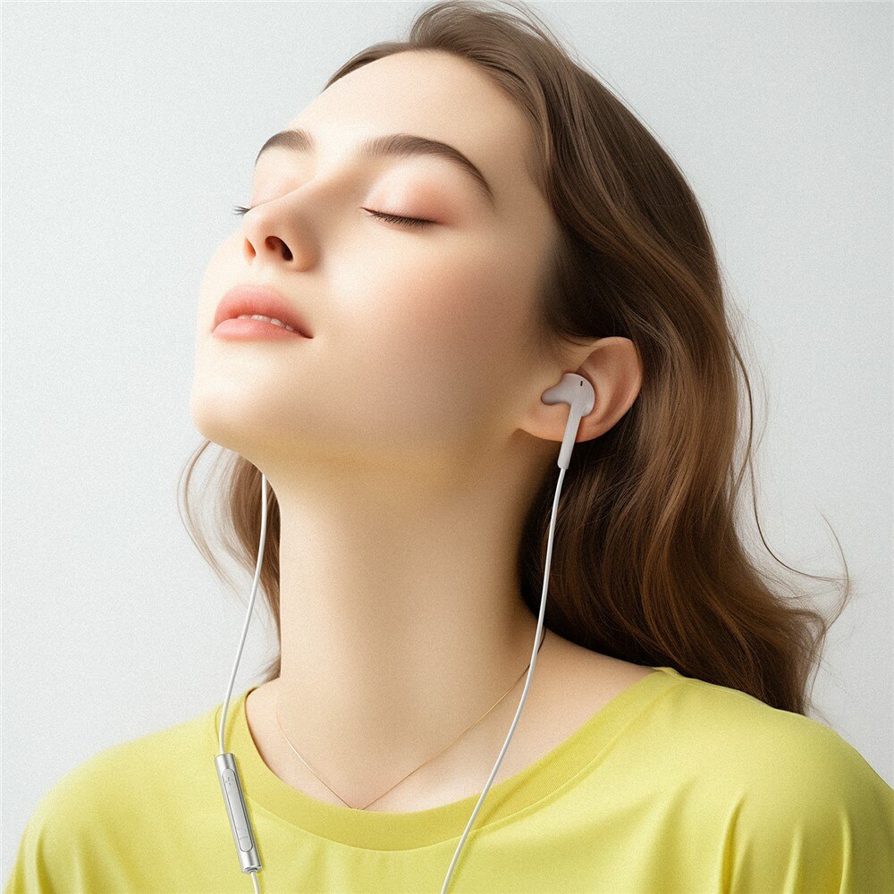 Casti Flexibile cu Fir, Half-in-ear, USB-C, 1.2m - Acefast (L7) - White