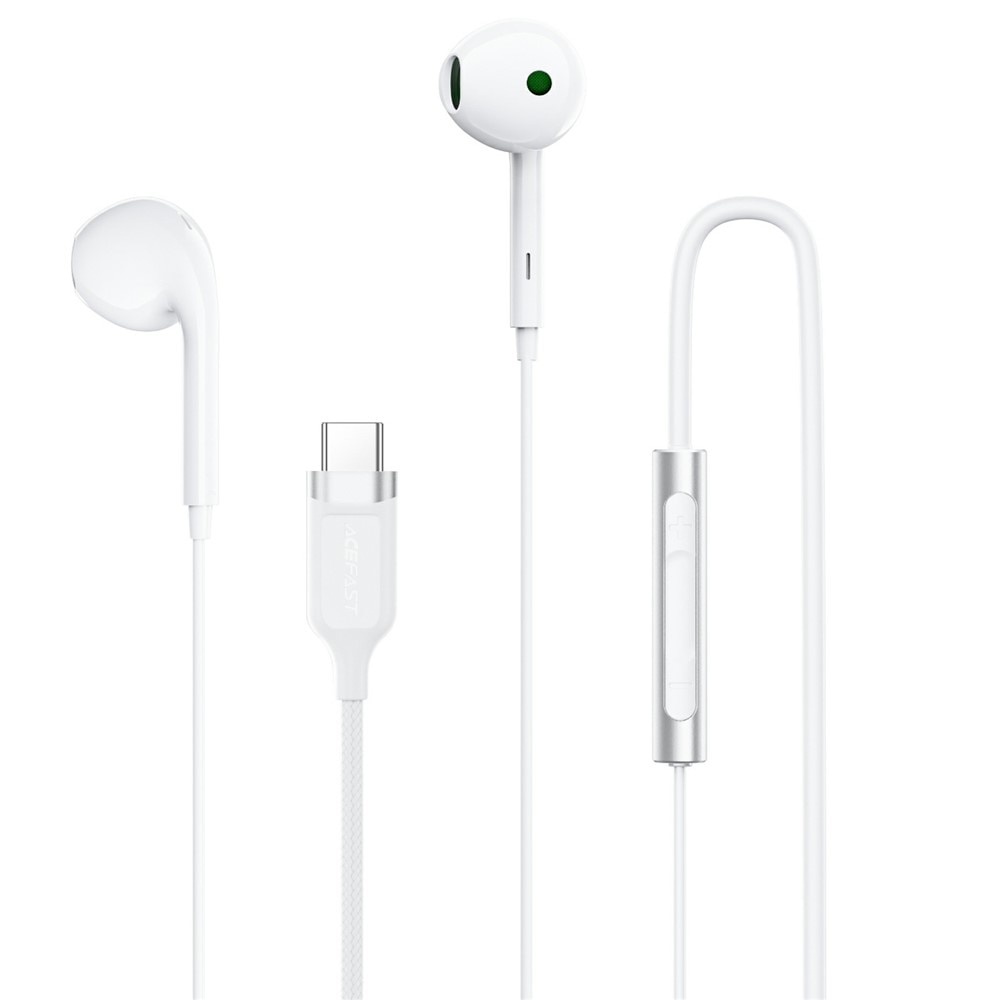 Casti Flexibile cu Fir, Half-in-ear, USB-C, 1.2m - Acefast (L7) - White
