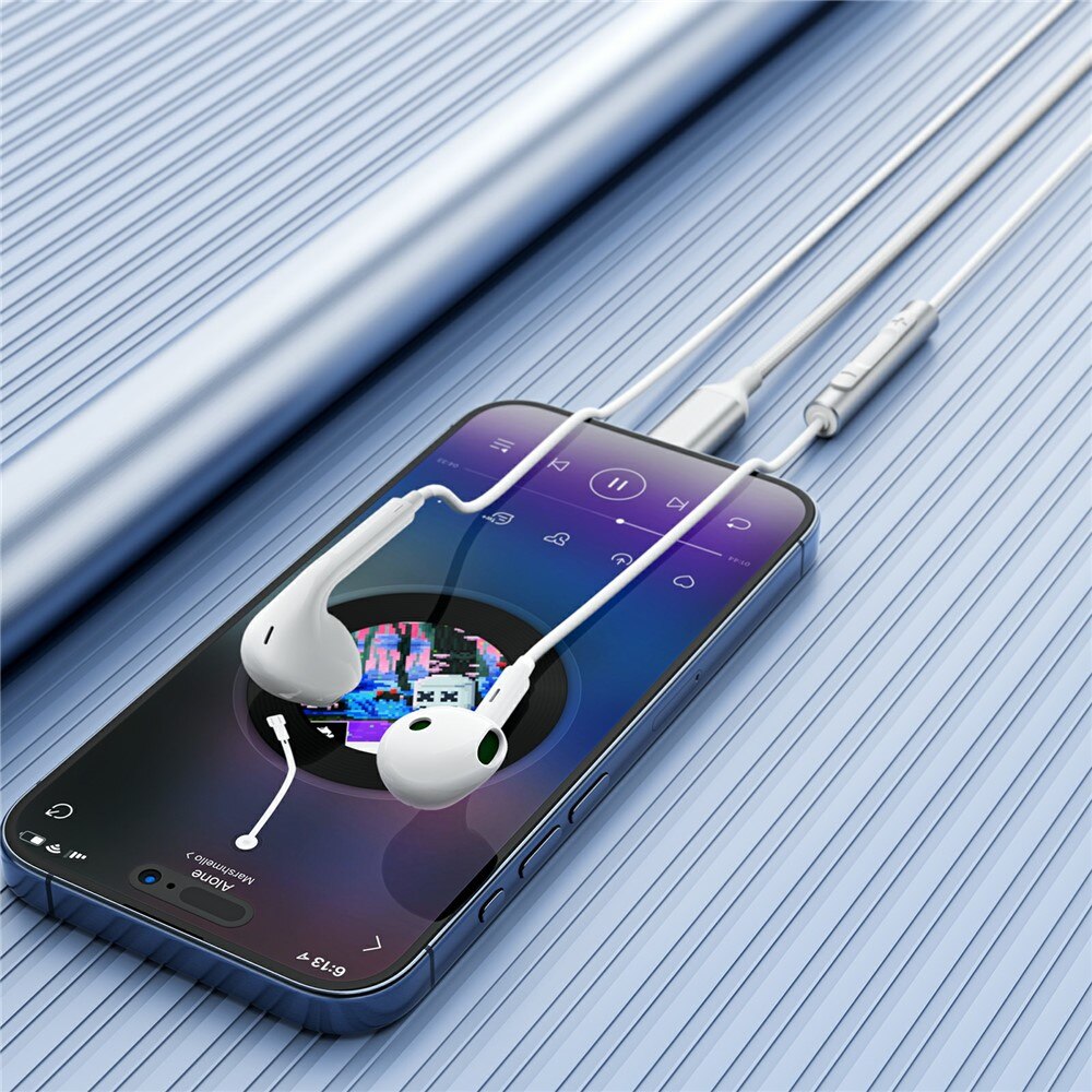 Casti Flexibile cu Fir, Half-in-ear, USB-C, 1.2m - Acefast (L7) - White