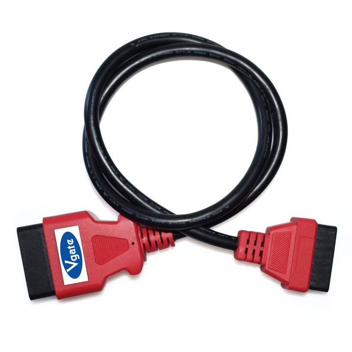 Удължителен кабел OBD2 80см VGATE, 16 пина, плосък, мъжки-женски