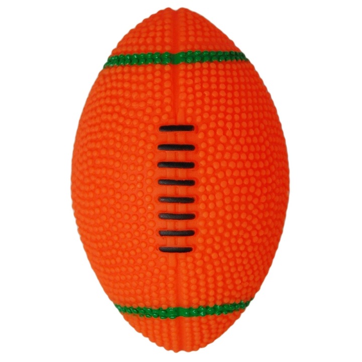 Jucarie cu sunet pentru caini - minge de rugby din latex - Japan Premium