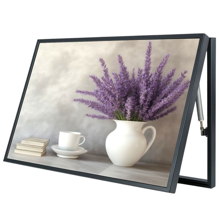 Capac tablou pentru contor electric, Naimeed D7244, mascare tablou electric, design modern si elegant, 40x50x3, 8cm, rama neagra