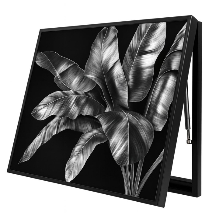Capac tablou pentru contor electric, Naimeed D7283, mascare tablou electric, design modern si elegant, 50x60x4cm, rama neagra