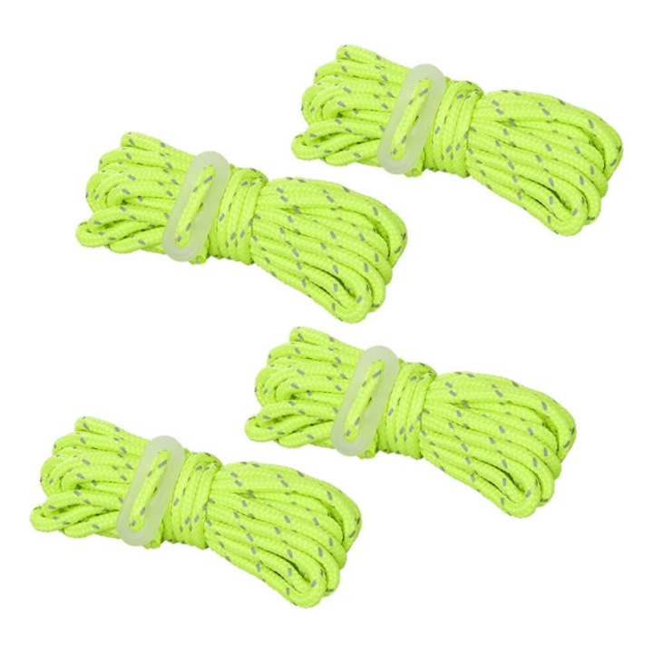 Fluoreszkáló kötélkészlet Proplus, 4 darab, 4x4m, 4mm, színes