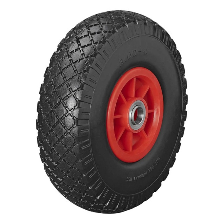 Roata pentru protap Proplus, jantă plastic 260x85mm, anvelopă poliuretan, diametru ax 20mm