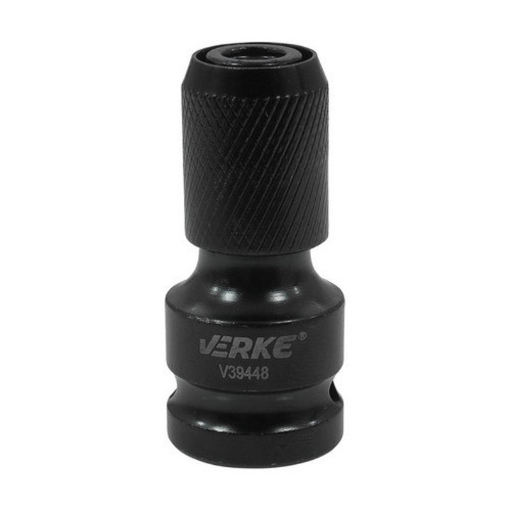 Adaptor impact 1/2" - 1/4" VERKE, oțel carbon, 50mm