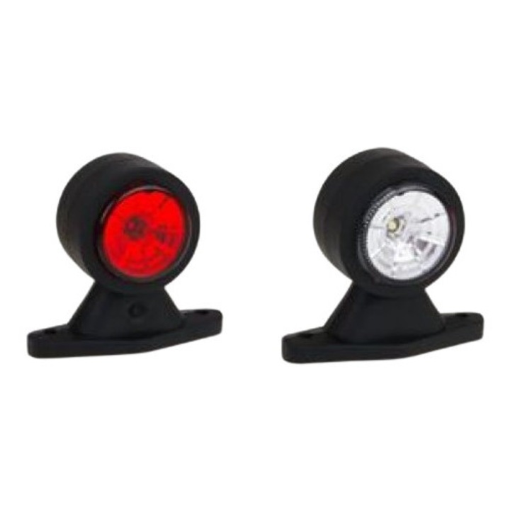 Lampa gabarit LED Fristom, alb-rosu, 12V-30V, dimensiuni: FT-9A