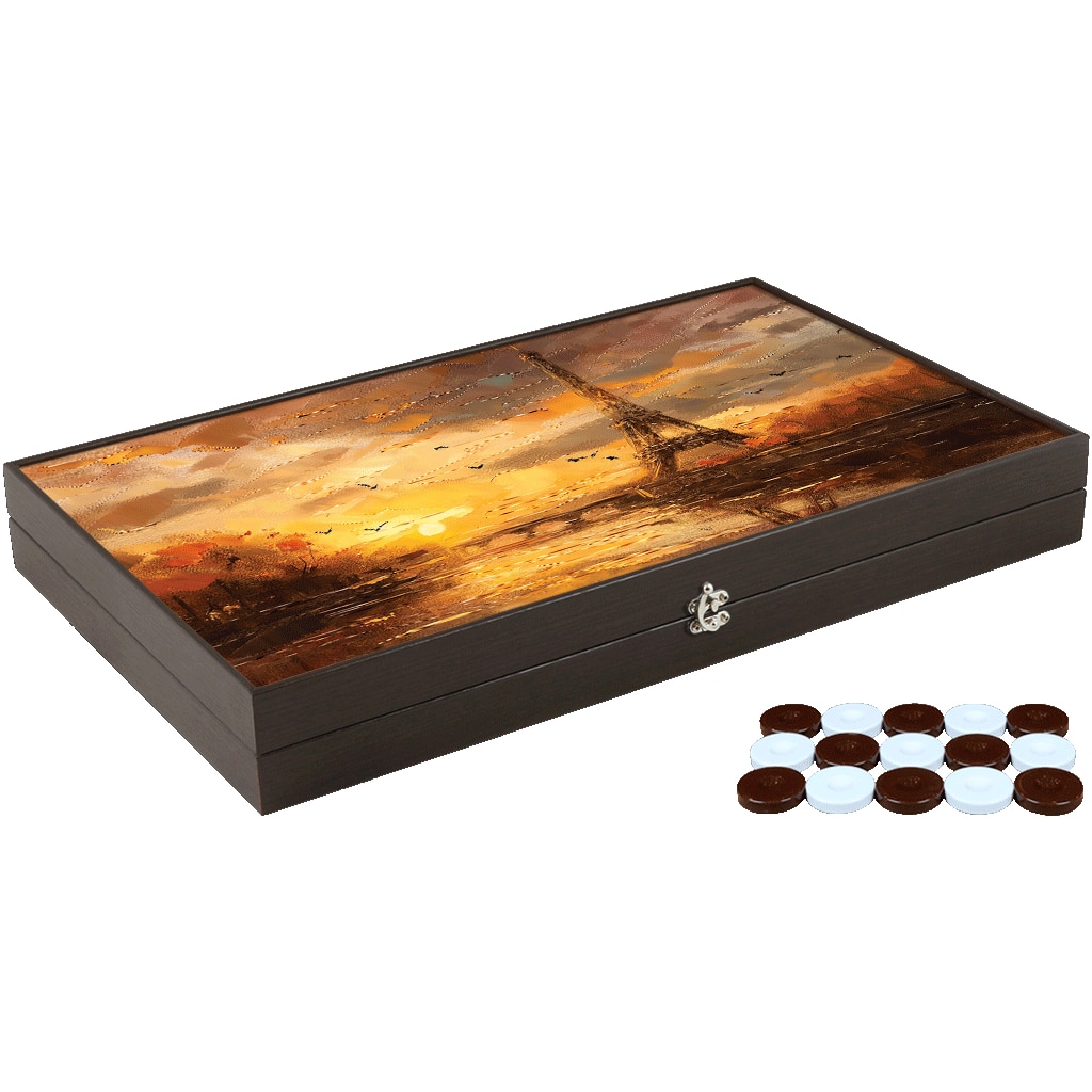Joc de table din piele ecologică, Z-tools, model TURN EIFFE, 2
