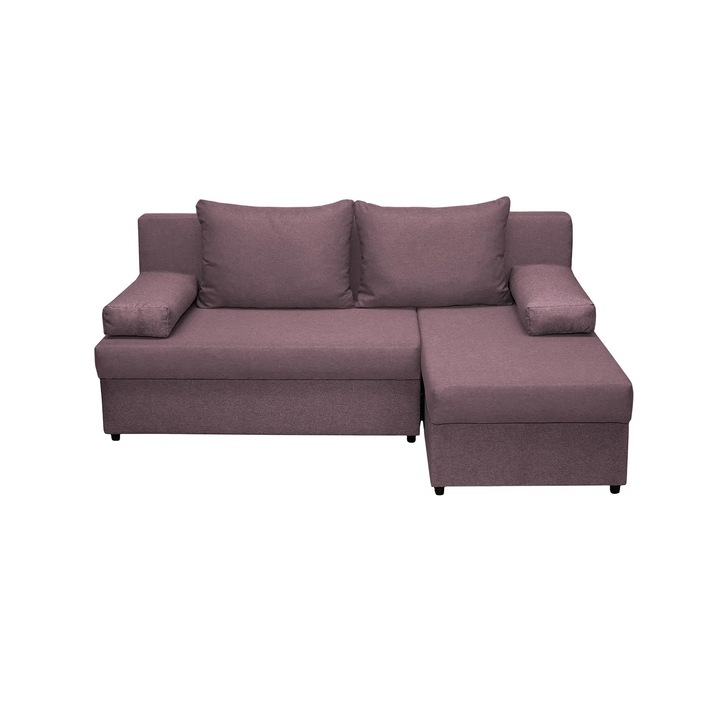 Coltar extensibil Expomob ANA, cu lada depozitare, colt interschimbabil, dimensiune 200x140x83 cm, culoare mov