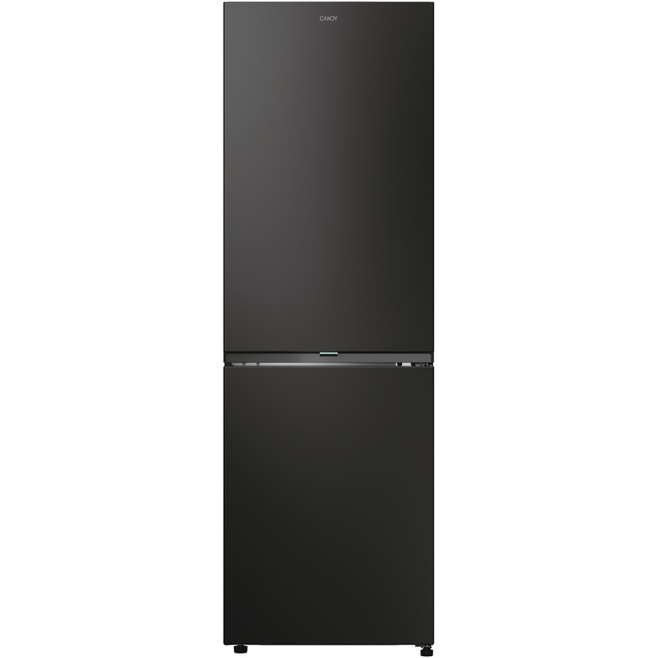 Combina frigorifica Candy ECN4CQTEB186, Total No Frost Circle Fresh, 355 litri, H 185cm, clasa E, conectivitate WiFi/ hOn app, Fresh Area, Humidity Area, Panorama Light, neagra