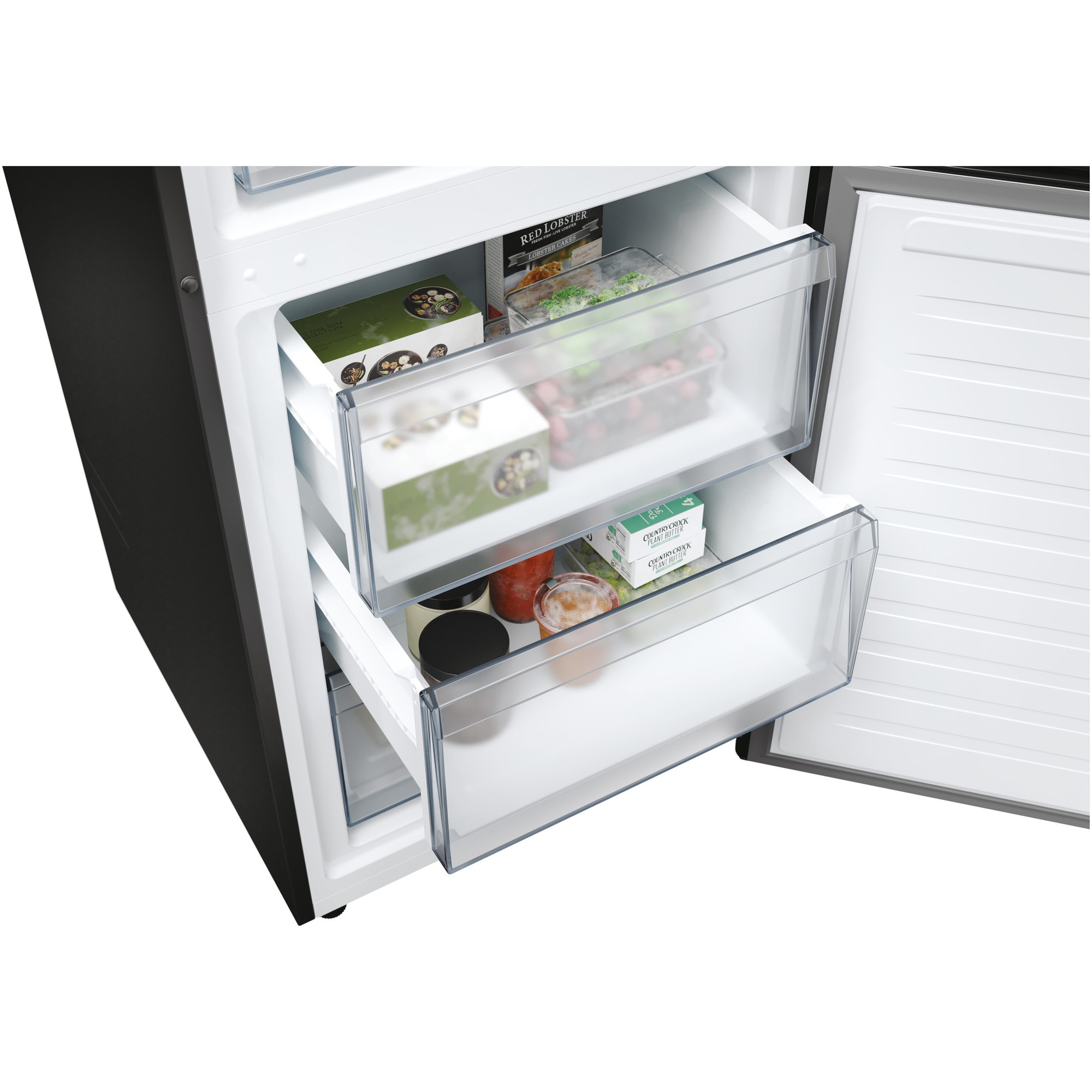 Combina frigorifica Candy, No Frost, 355 l, H 185 cm, Clasa E, Wi-Fi, Negru