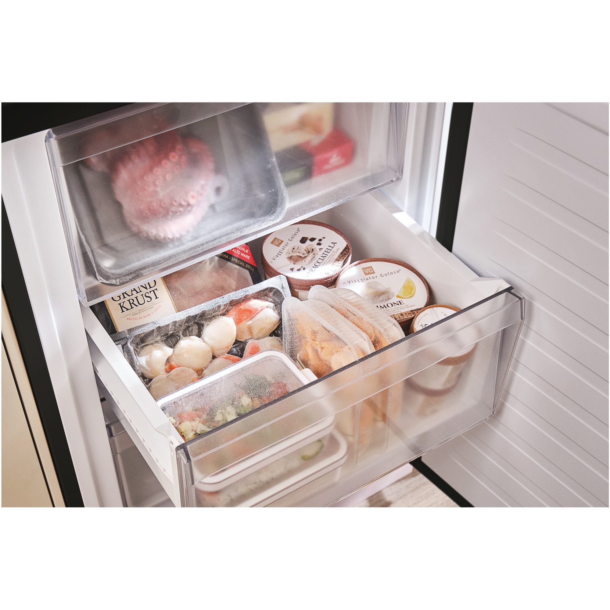 Combina frigorifica Candy, No Frost, 355 l, H 185 cm, Clasa E, Wi-Fi, Negru