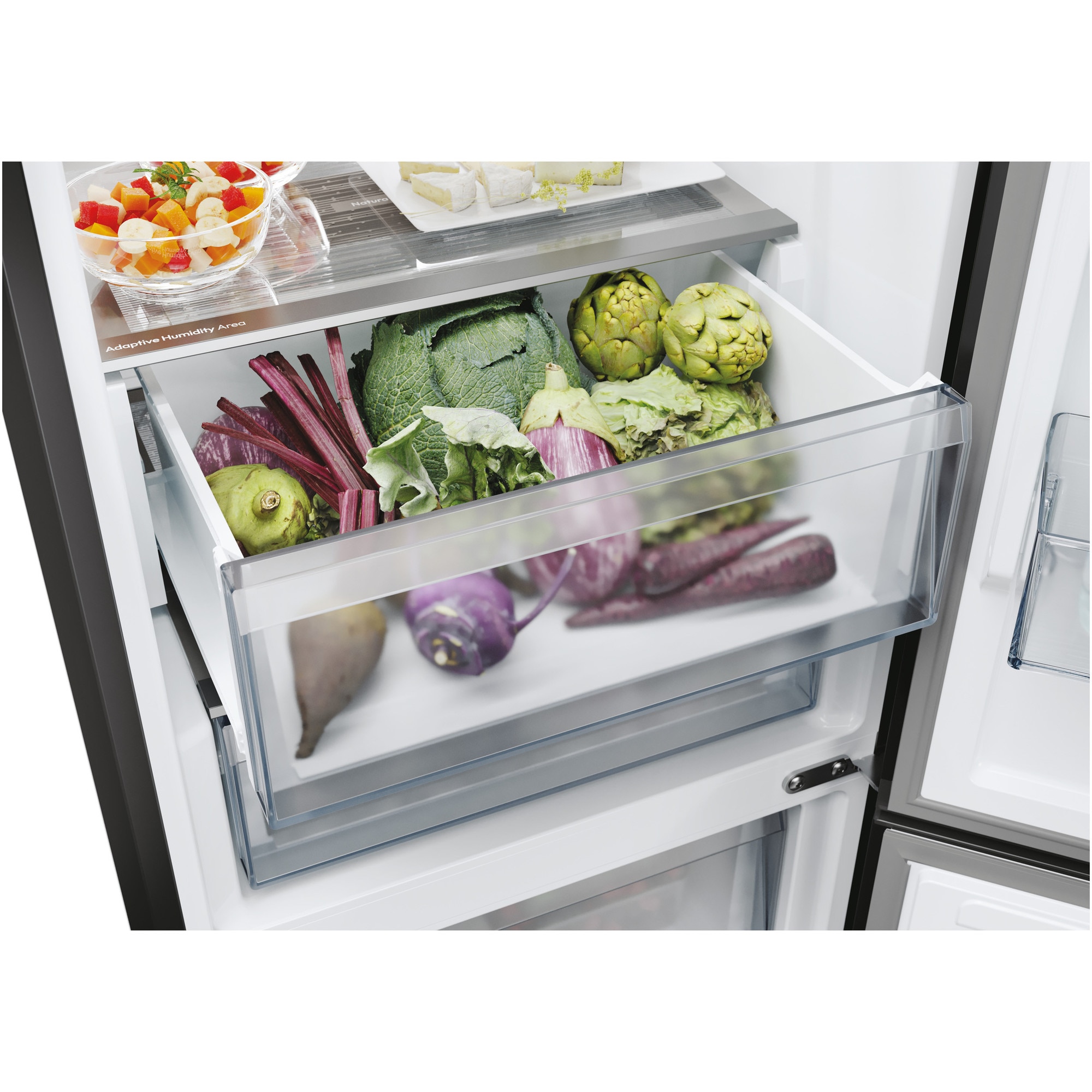 Combina frigorifica Candy, No Frost, 355 l, H 185 cm, Clasa E, Wi-Fi, Negru