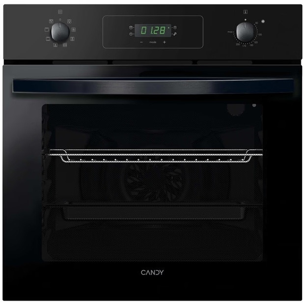 Cuptor electric incorporabil Candy F IDC N665, clasa A+, 65 litri, 8 functii, display, Curatare Catalitica, negru