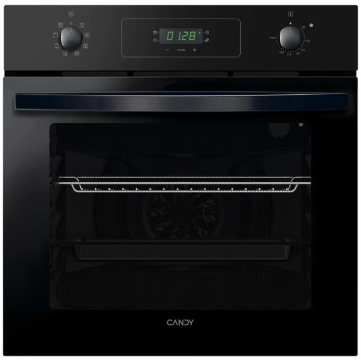 Cuptor electric incorporabil Candy F IDC N665, clasa A+, 65 litri, 8 functii, display, Curatare Catalitica, negru