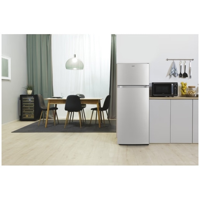 Frigider cu doua usi Candy CDG1S514ES, 211 l, H 143 cm, Clasa E, argintiu