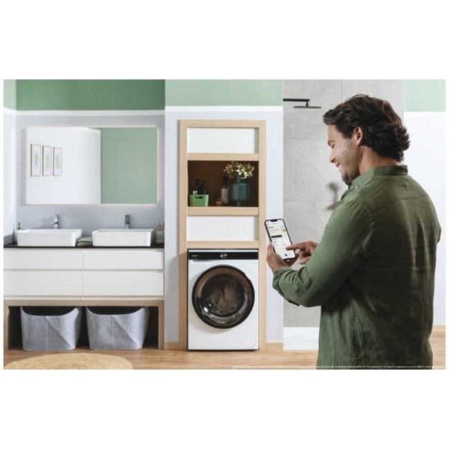 Masina de spalat rufe Candy BS B12B8-S, clasa energetica A-20%, 12 kg, 1400 rpm, Motor Inverter, ProActive EcoWash, conectivitate WiFi/ hOn app, XL Soft Drum, Clean Shield, alba