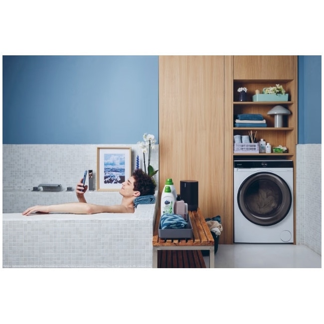 Masina de spalat rufe Candy BS B12B8-S, clasa energetica A-20%, 12 kg, 1400 rpm, Motor Inverter, ProActive EcoWash, conectivitate WiFi/ hOn app, XL Soft Drum, Clean Shield, alba