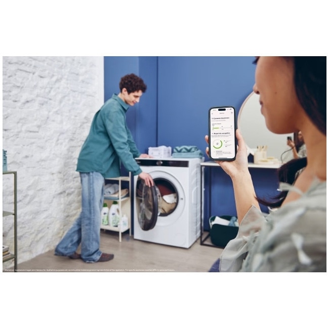 Masina de spalat rufe Candy BS B12B8-S, clasa energetica A-20%, 12 kg, 1400 rpm, Motor Inverter, ProActive EcoWash, conectivitate WiFi/ hOn app, XL Soft Drum, Clean Shield, alba