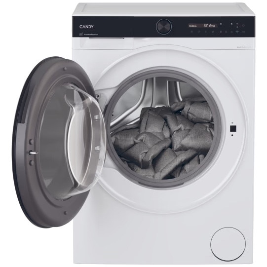 Masina de spalat rufe Candy BS B12B8-S, clasa energetica A-20%, 12 kg, 1400 rpm, Motor Inverter, ProActive EcoWash, conectivitate WiFi/ hOn app, XL Soft Drum, Clean Shield, alba