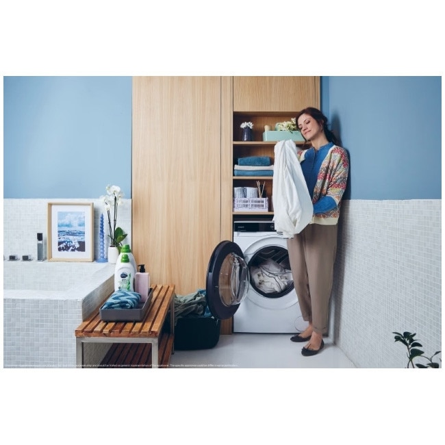 Masina de spalat rufe Candy BS B12B8-S, clasa energetica A-20%, 12 kg, 1400 rpm, Motor Inverter, ProActive EcoWash, conectivitate WiFi/ hOn app, XL Soft Drum, Clean Shield, alba