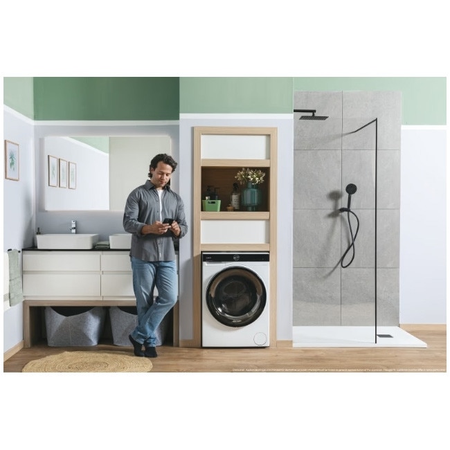 Masina de spalat rufe Candy BS B12B8-S, clasa energetica A-20%, 12 kg, 1400 rpm, Motor Inverter, ProActive EcoWash, conectivitate WiFi/ hOn app, XL Soft Drum, Clean Shield, alba