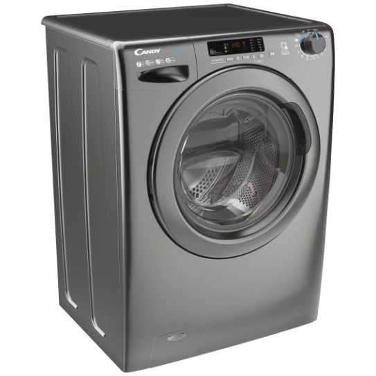 Masina de spalat rufe Candy CS 1272DRRE/1-S, Smart Pro, 7kg, 1200rpm, clasa D, cicluri rapide de spalare, kg Detector, Antracit