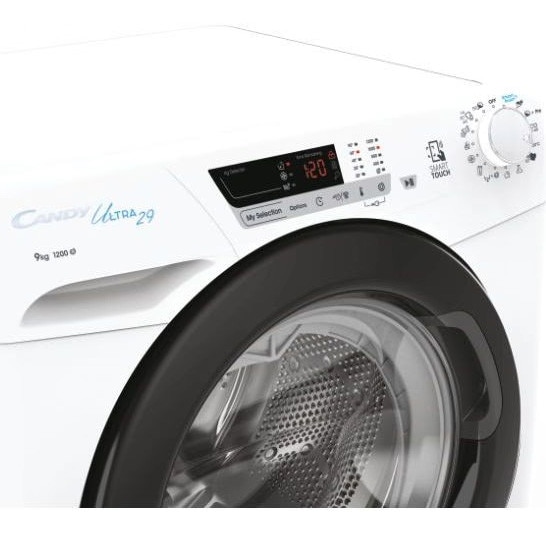 Masina de spalat rufe Candy HCU12102DB/1-S, 10 kg, 1200 RPM, 16 programe, Clasa D, Kilo Detector, Functie Calcare usoara, Alb