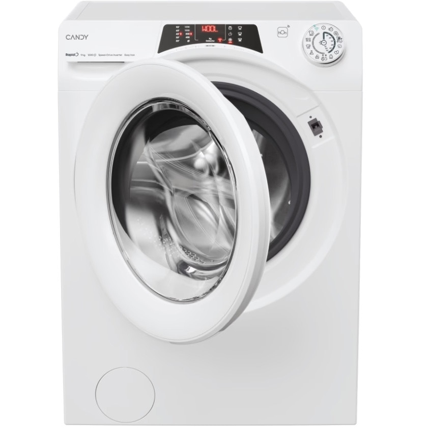 Masina de spalat Candy RO 1294DWMT/1-S, incarcare frontala, 9 kg, 1200 RPM, Clasa A, WiFi, 16 programe, Alb