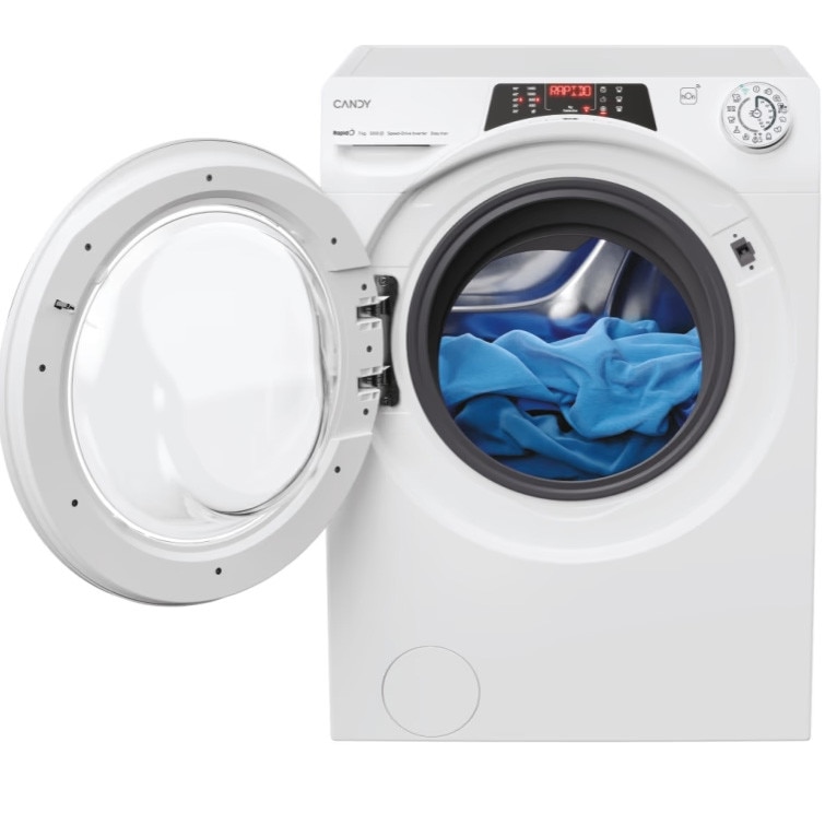 Masina de spalat rufe Candy RO 1496DWMT/1-S, clasa A, 9 kg, 1400 rpm, Motor Inverter, Steam, Mix Power Systems, Conectivitate WiFi/ hOn app, alba