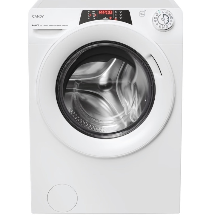 Candy RO 1496DWMT/1-S mosógép, A energiaosztály, 9 kg, 1400 fordulat/perc, inverteres motor, gőz, Mix Power Systems, WiFi/hOn app csatlakozás, fehér