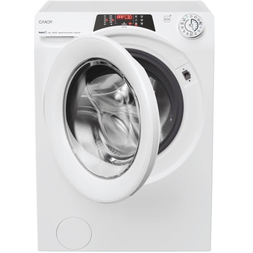 Masina de spalat rufe Candy RO 1496DWMT/1-S, clasa A, 9 kg, 1400 rpm, Motor Inverter, Steam, Mix Power Systems, Conectivitate WiFi/ hOn app, alba