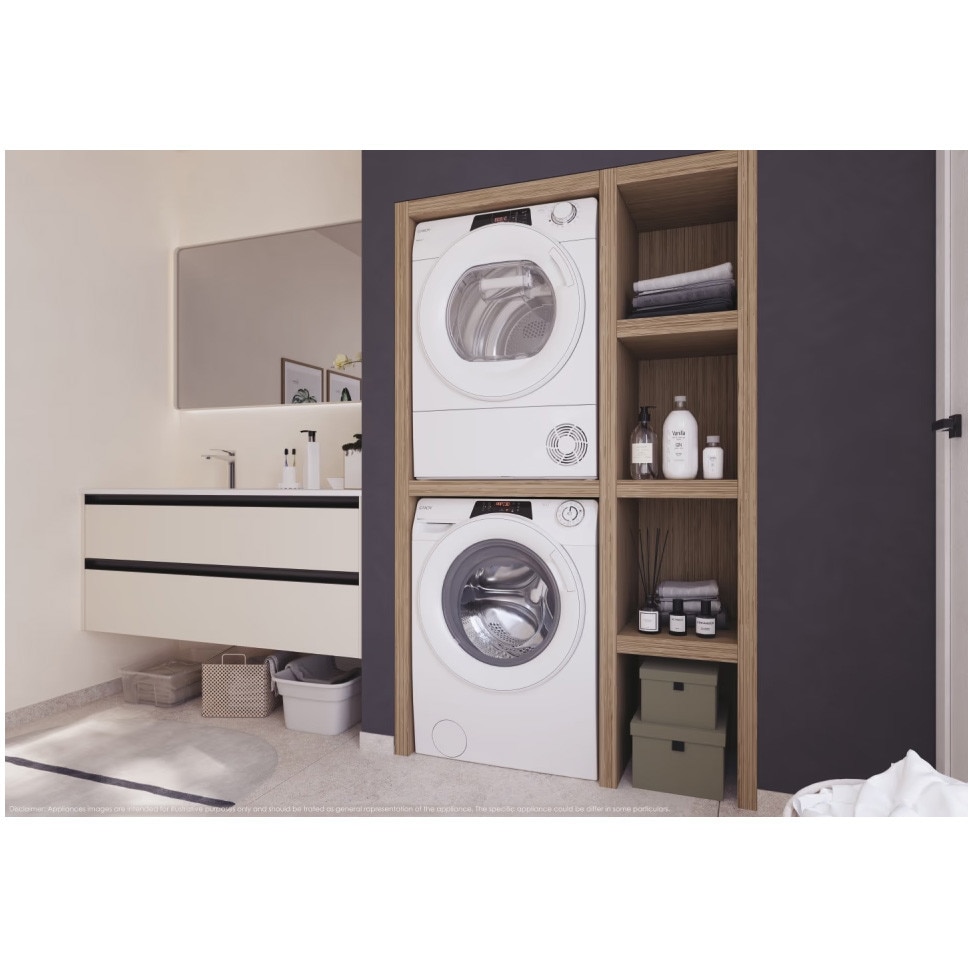 Masina de spalat rufe Candy RO 1496DWMT/1-S, clasa A, 9 kg, 1400 rpm, Motor Inverter, Steam, Mix Power Systems, Conectivitate WiFi/ hOn app, alba
